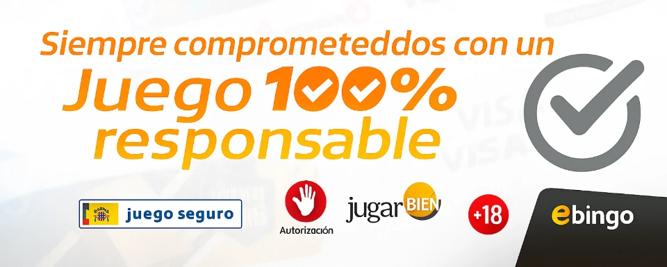 inscripción juego 100% responsable ebingo bono bienvenida